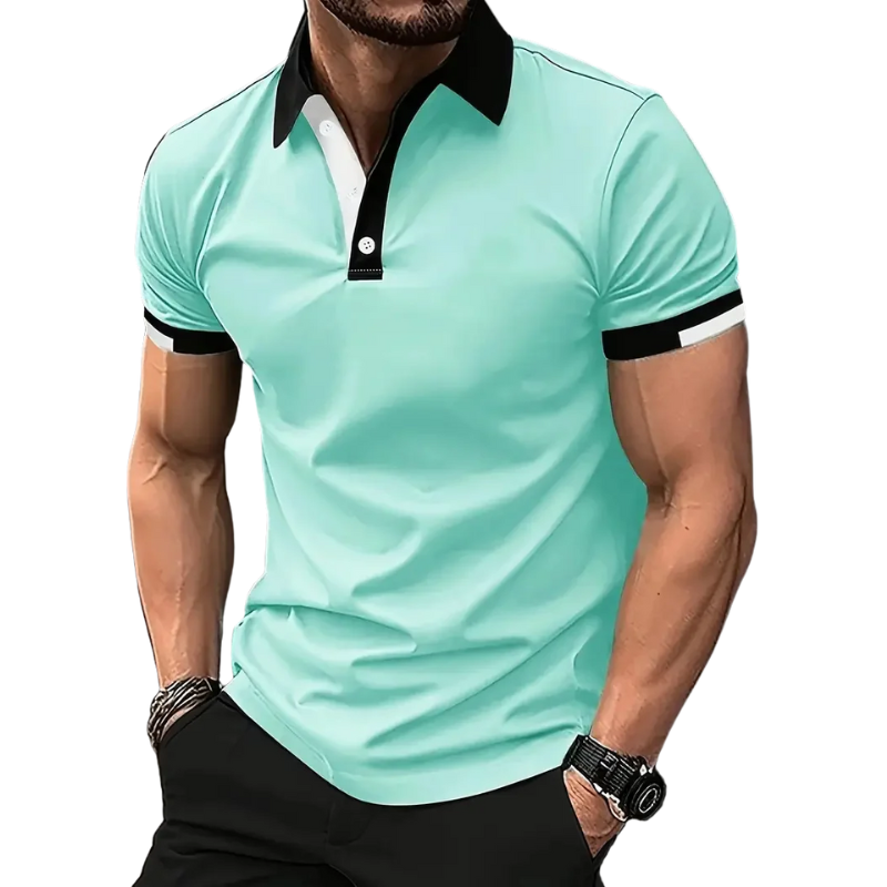 Breathable Casual Business Tee Men’s Summer Solid Polo Shirt