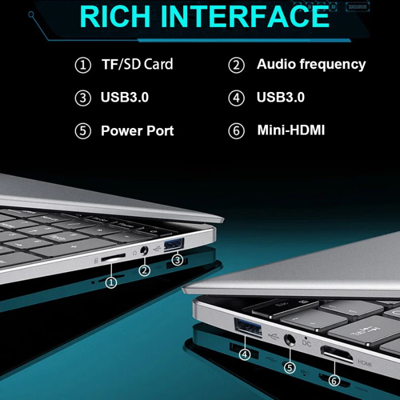 15.6" i7 Laptop 16GB Win11 Fingerprint Gaming Notebook