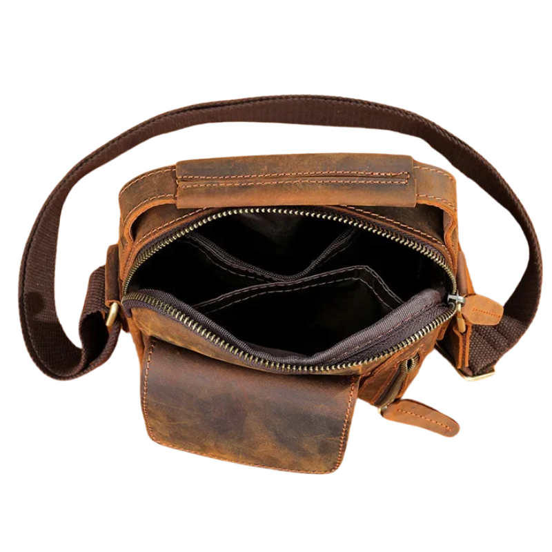 New Casual Cow Leather Shoulder Crossbody Bag For Men