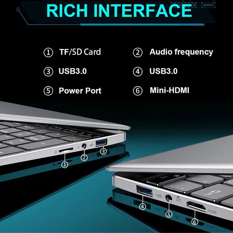 15.6" i7 Laptop 16GB Win11 Pro Fingerprint Notebook