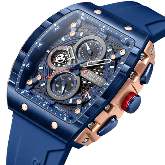 Curren Stainless Steel, 6-Hand Design Men's Luxury Quartz Watch