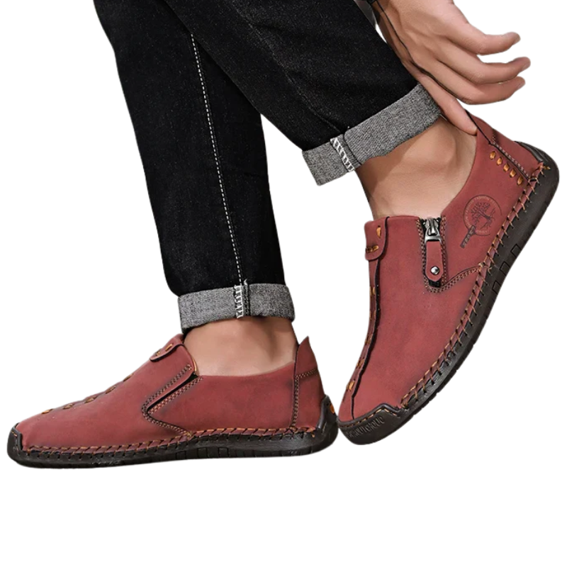 Casual Slip-On Breathable Flats Handmade Men’s Leather Loafers