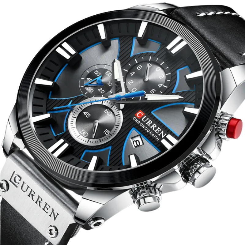 CURREN Men's Waterproof Military Quartz Watch with Date Display