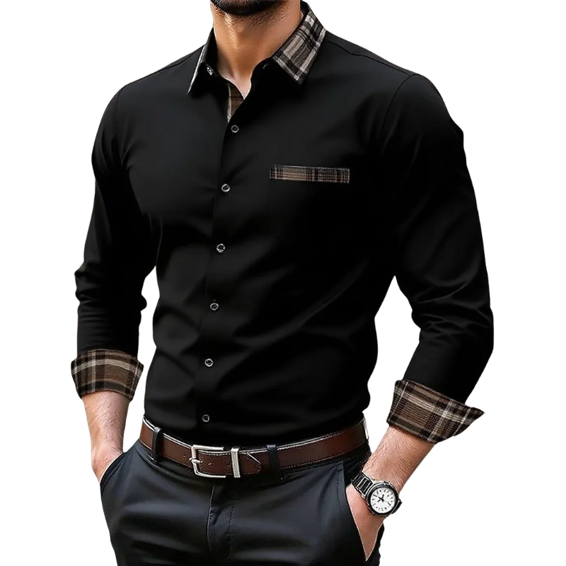 Men's Stylish Long Sleeve Wrinkle-Free Comfort Formal Shirt