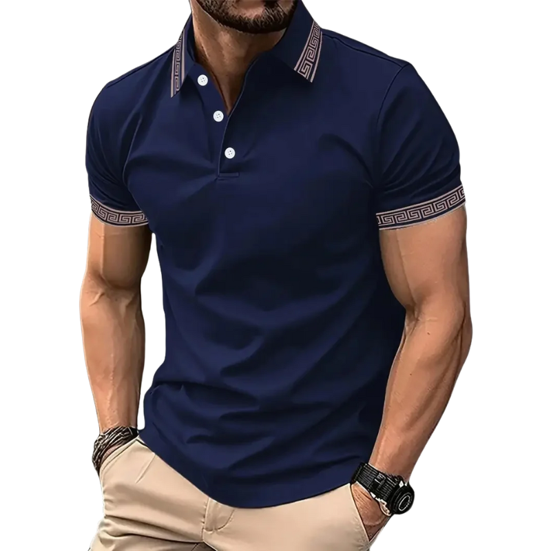 Casual Men’s Breathable Summer Business Solid Polo Shirt