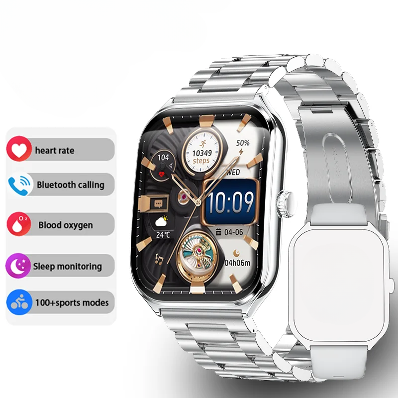 Ultra-Thin 1.96" AMOLED Smartwatch with HD Display & Call Alerts