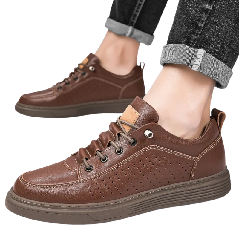 Cowhide Mesh, Durable & Breathable Men’s Fashion Sneakers