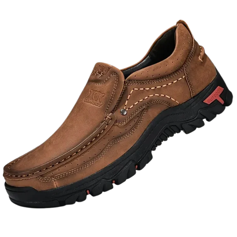 Casual Non-Slip Handmade Leather Slip-On Loafers Shoes for Men
