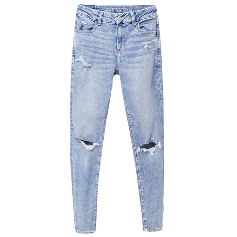 Low-Waist Slim-Fit Distressed Jeans for a Sleek Look