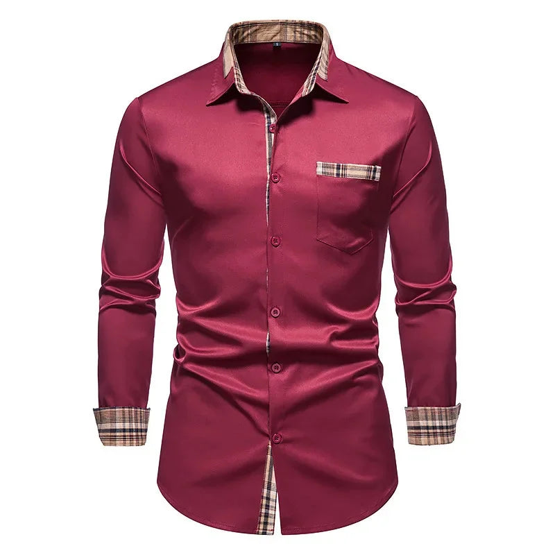 Elegant Slim Fit Men’s Formal Shirt for Business Wear