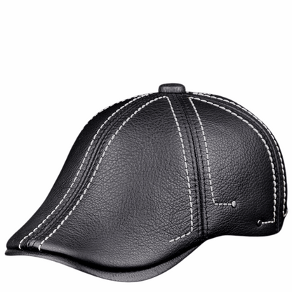 Premium Cowhide Men’s Real Leather Beret Hat