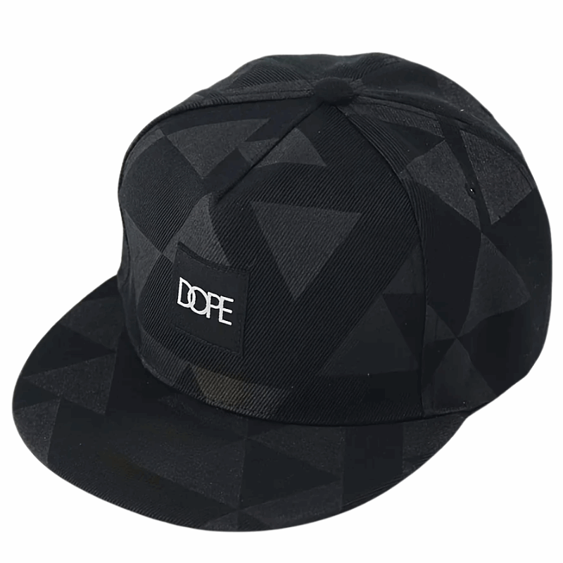 Urban Triangle Print Flat Brim Street Hat