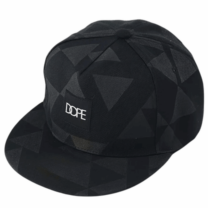 Urban Triangle Print Flat Brim Street Hat