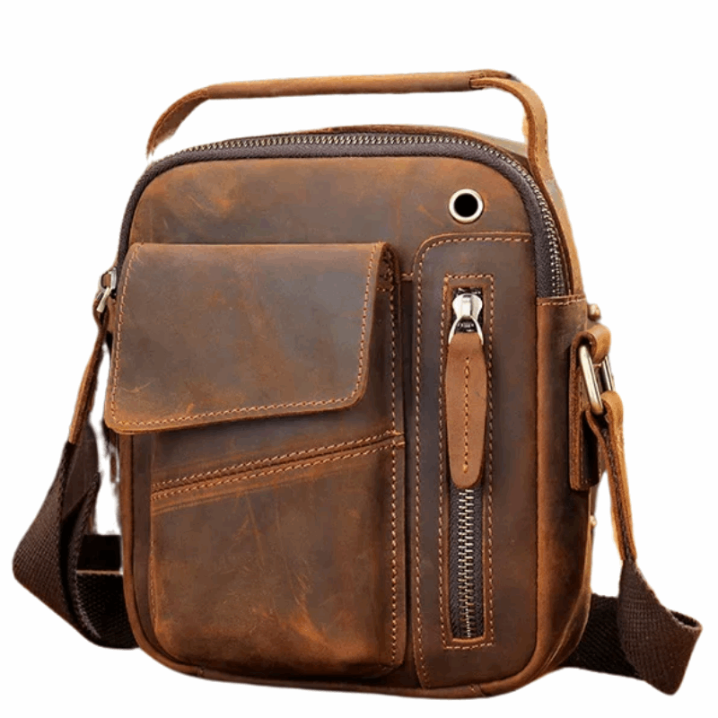 New Casual Cow Leather Shoulder Crossbody Bag For Men
