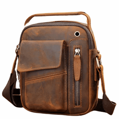 New Casual Cow Leather Shoulder Crossbody Bag For Men