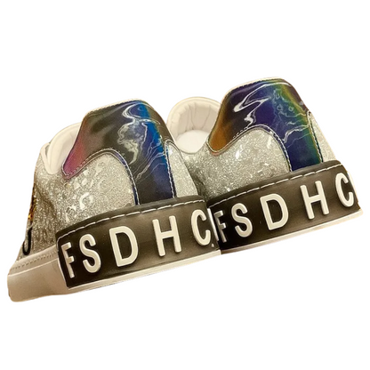 Casual & Classic Men's Luxury Italian Leather Bee Style Sneakers