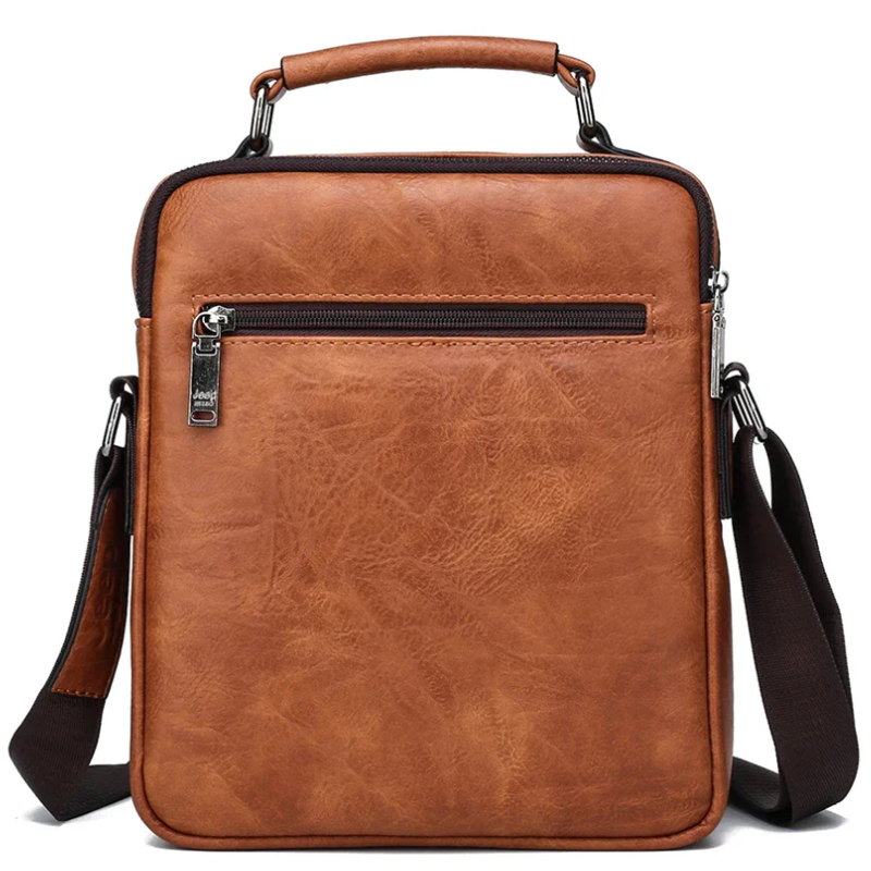 2pc Durable  & Stylish Men's Split Leather Crossbody Messenger Bag