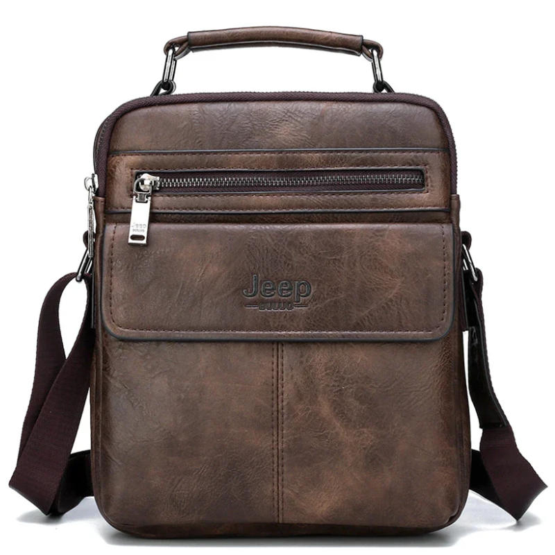 Stylish, Durable & Crossbody Men's Split Leather Messenger Bag