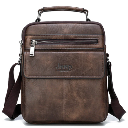 Stylish, Durable & Crossbody Men's Split Leather Messenger Bag