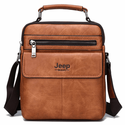 Stylish, Durable & Crossbody Men's Split Leather Messenger Bag