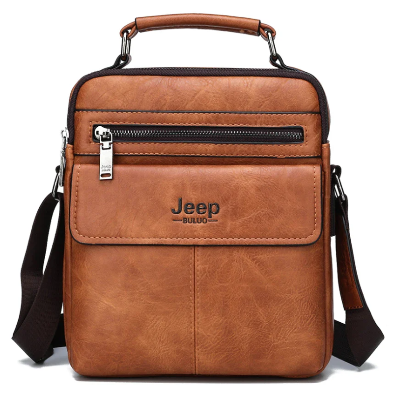 Stylish, Durable & Crossbody Men's Split Leather Messenger Bag