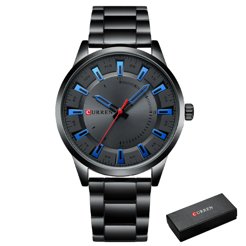 Sleek Stainless Steel Fashion Timepiece CURREN Men's Quartz Watch