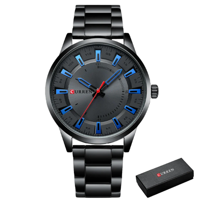 Sleek Stainless Steel Fashion Timepiece CURREN Men's Quartz Watch
