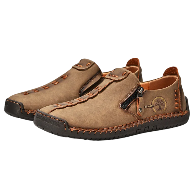 Casual Slip-On Breathable Flats Handmade Men’s Leather Loafers