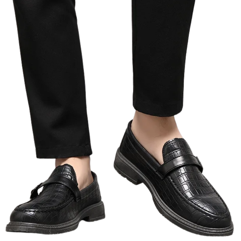 Classic, Comfortable Casual Shoes Men’s Thick-Soled Leather Loafers