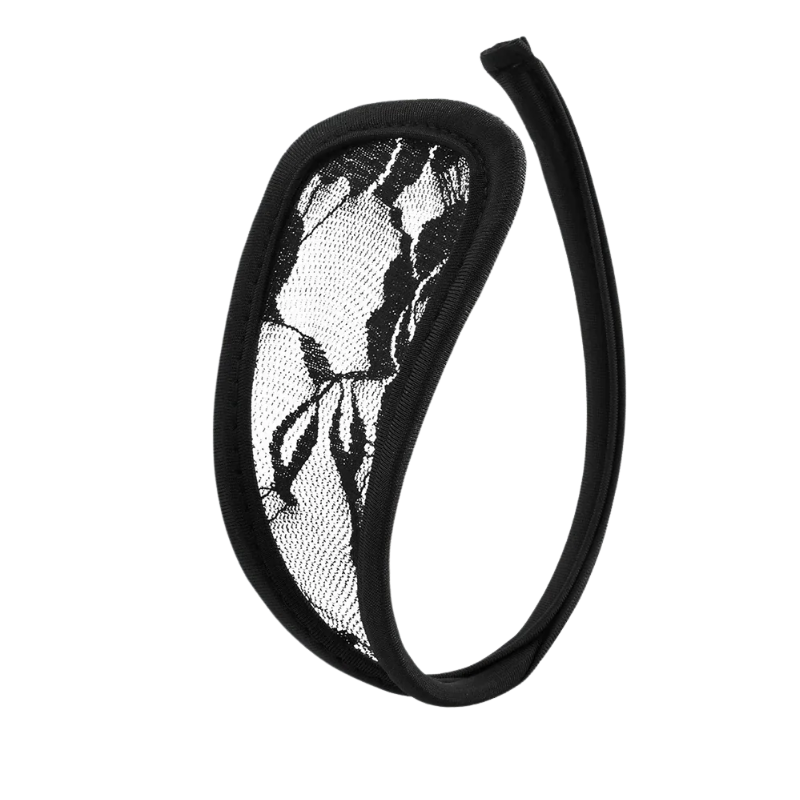 Noir Whisper Floral Lace C-String for Women