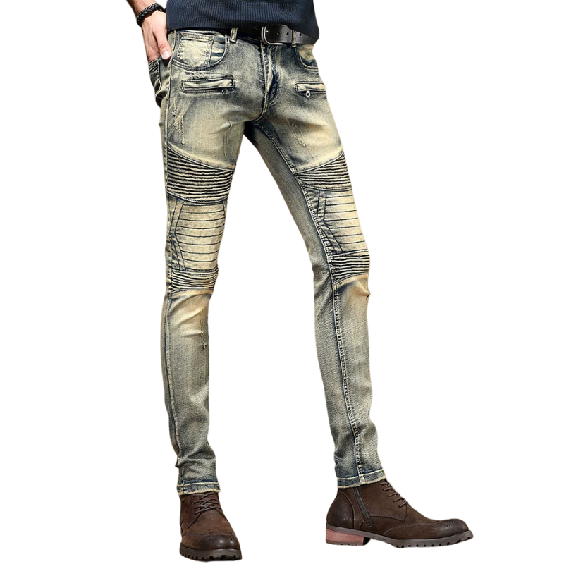 Trendy Autumn Locomotive Retro Do the Old Cowboy Pants