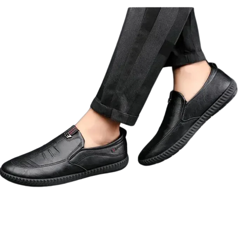 Summer Slip-On Casual Men’s Breathable Leather Loafers
