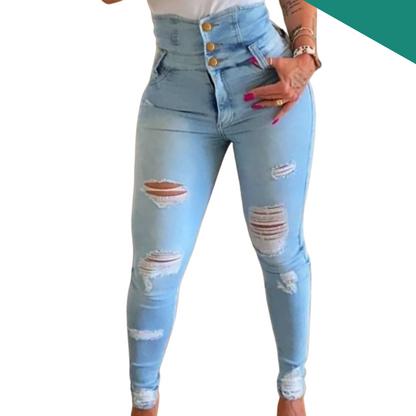 Women's High Waist Bodycon Spring Denim Pencil Pants