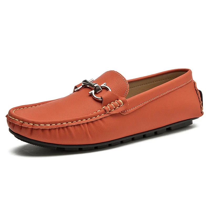 Men’s PU Leather Lightweight Non-Slip Casual Slip-On Loafers