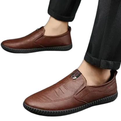 Summer Slip-On Casual Men’s Breathable Leather Loafers