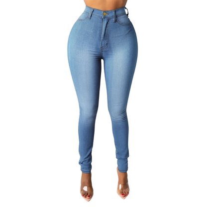Elegant & Comfy Women's High Waisted Skinny Pencil Foot Jeans