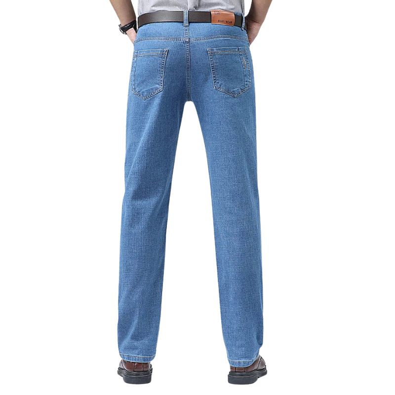 Comfort Fit Business Jeans Men’s Stretch Straight-Leg Denim