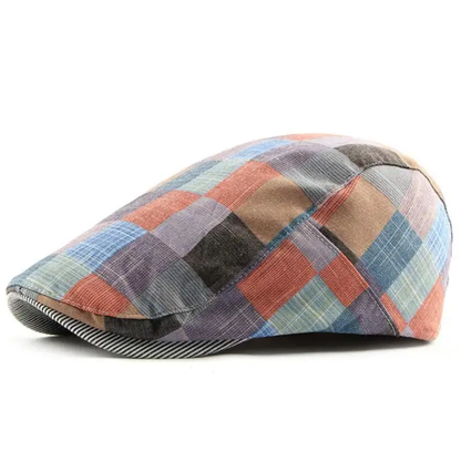 Classic England Plaid Beret Flat Cap
