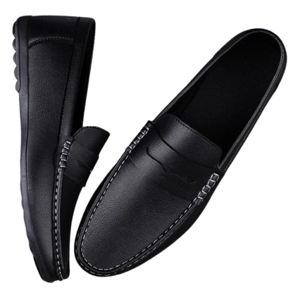 Trendy Casual Flat Men’s Summer Leather Driving Loafers