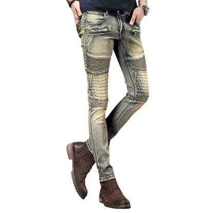 Trendy Autumn Locomotive Retro Do the Old Cowboy Pants