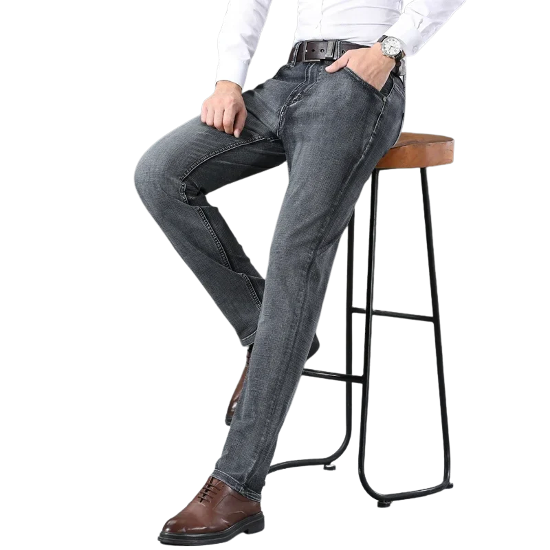 Classic Look Stylish Straight Fit Ripped Jeans for Men