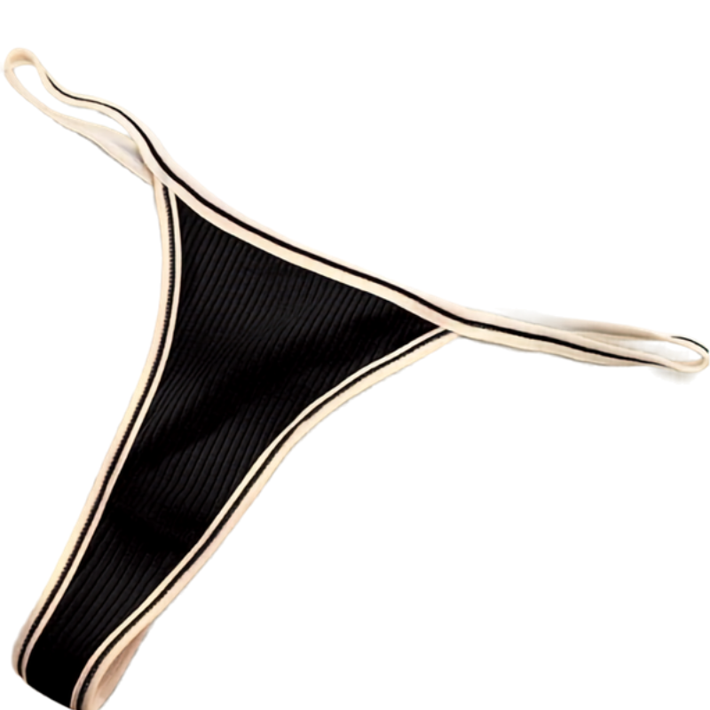 Women’s Cotton Thong Panties Low Waist Seamless Sports T-Pants