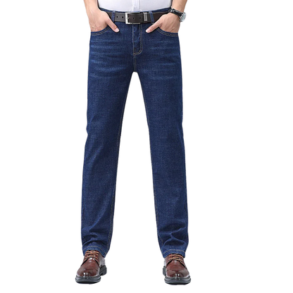 Comfort Fit Business Jeans Men’s Stretch Straight-Leg Denim