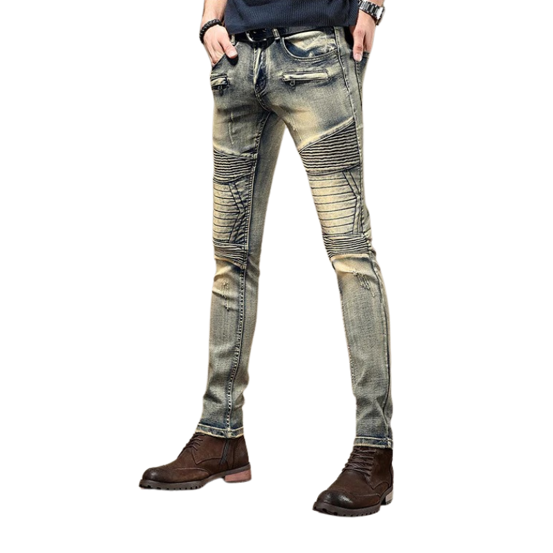 Trendy Autumn Locomotive Retro Do the Old Cowboy Pants