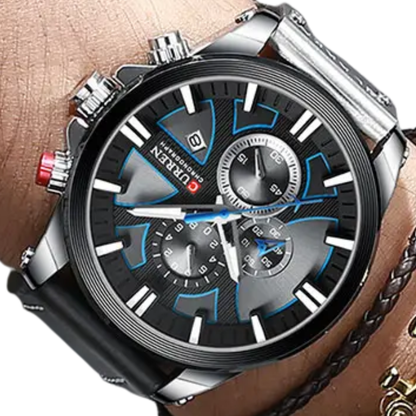 CURREN Men's Waterproof Military Quartz Watch with Date Display