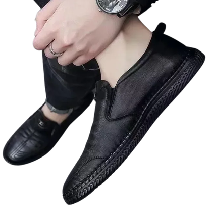 Summer Slip-On Casual Men’s Breathable Leather Loafers