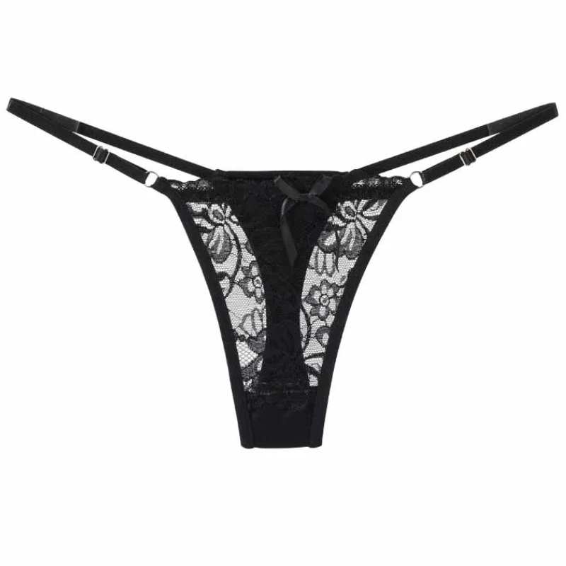 Sexy Lace Adjustable Thong Panties for Women Low Rise Briefs