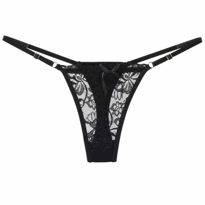 Sexy Lace Adjustable Thong Panties for Women Low Rise Briefs