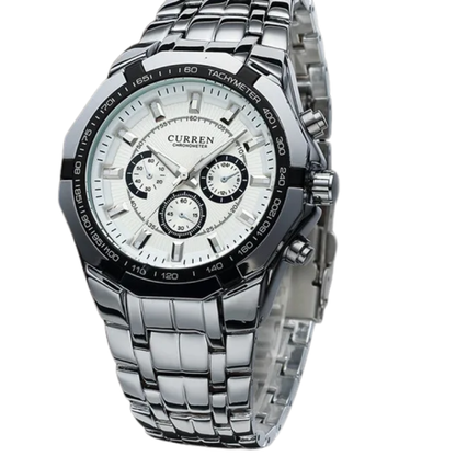 CURREN Men's Luxury Waterproof Steel Quartz Military Sport Watch