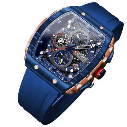 Curren Stainless Steel, 6-Hand Design Men's Luxury Quartz Watch